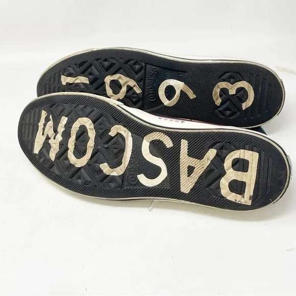 CONVERSE X SHOE PALACE Black BOOM BOX Chuck Taylor High Top BASCOM 1993 Sz 11 - Picture 4 of 12